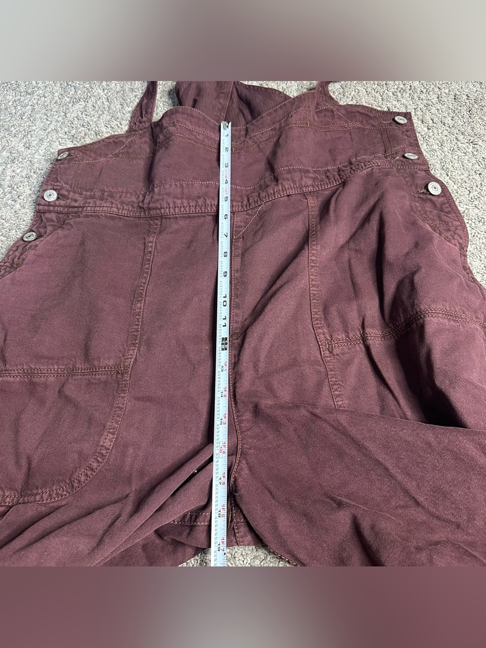 Free People We The Free Felix Tapered Overalls Large brown Jumpsuit barrel leg - Picture 11 of 15